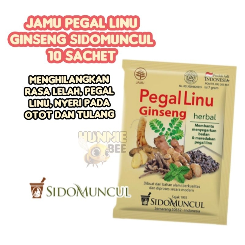 

JAMU PEGAL LINU GINSENG SIDOMUNCUL10 SACHET