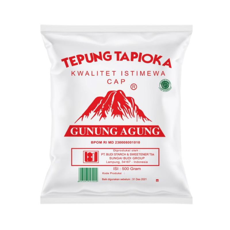 

Tepung Tapioka Cap Gunung Agung 500gr/Tapioca Flour Gunung Agung 500gr