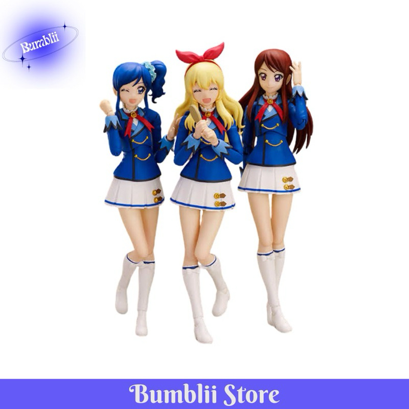 Aikatsu SHFiguarts anime figure ICHIGO HOSHIMIYA, RAN SHIBUKI, AOI KIRIYA SCHOOL UNIFORM