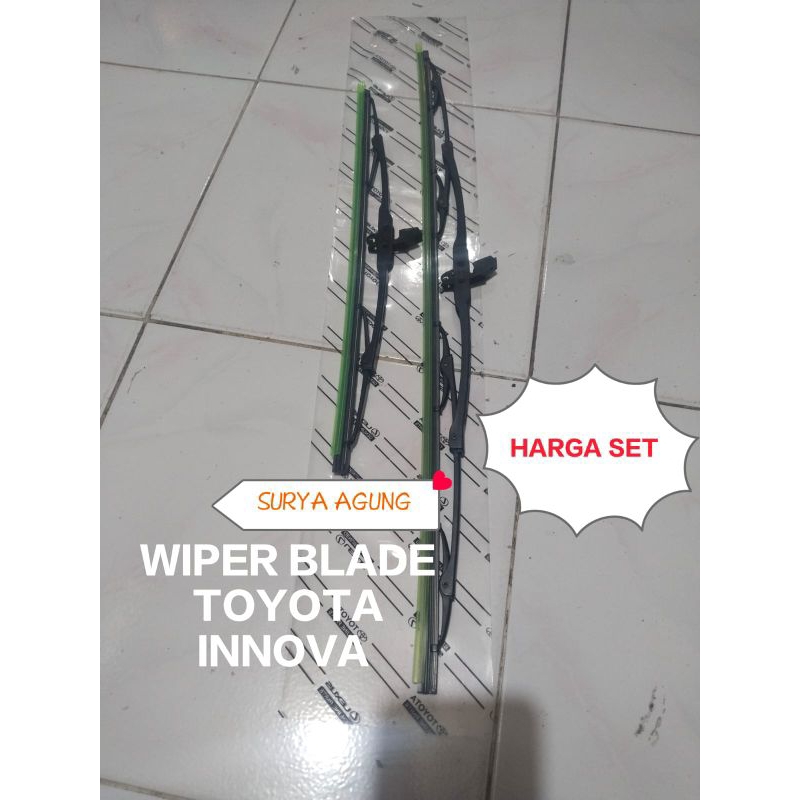 WIPER BLADE / KARET WIPER DEPAN TOYOTA INNOVA LAMA /  YARIS /  VIOS  2004-2015 HARGA SET