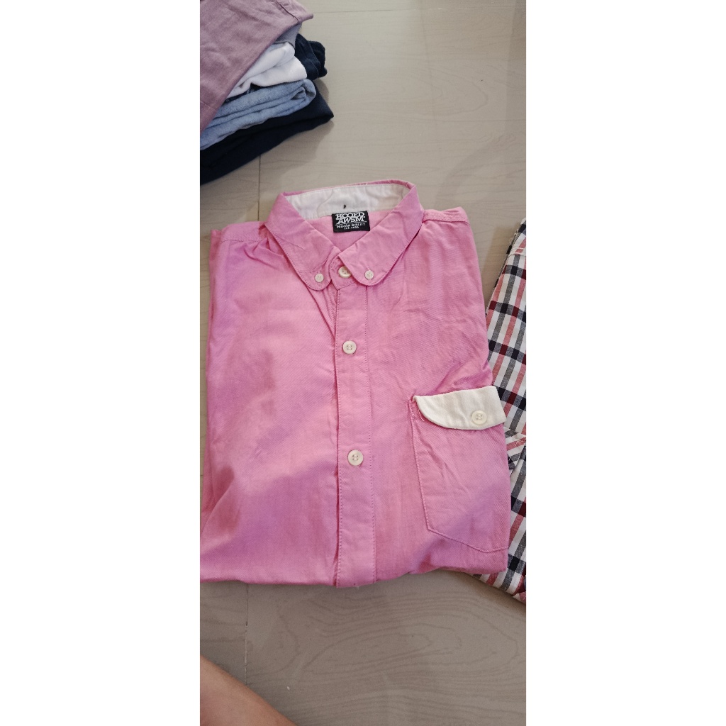 Kemeja Denim Hoofd Pink Seperti Baru Size L