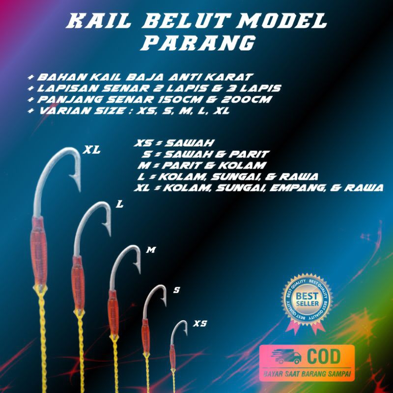 kail pancing belut ( bahan dari baja ) siap menjamin kualitas