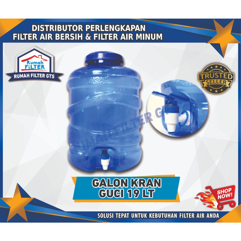 Galon Guci 19 L / Galon 19 Liter pakai Kran