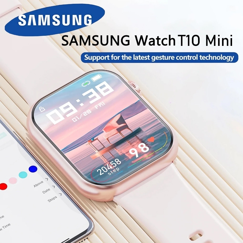 termurah samsung smartwatch t10 mini 38mm 1.72inc waterproof bluetooth call jam smartwatch wanita