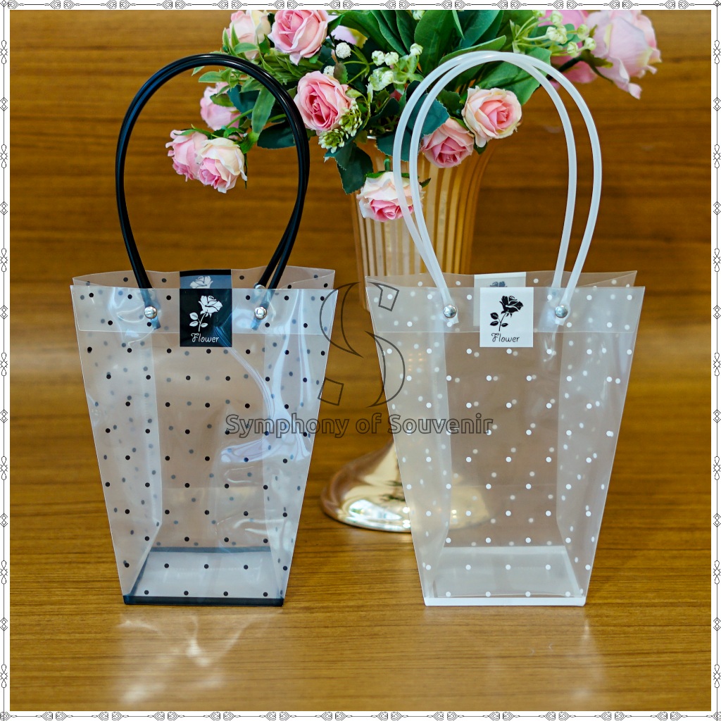 

Flower Bag Tas Buket Bunga Tas Mika Tas Souvenir Motif Polkadot