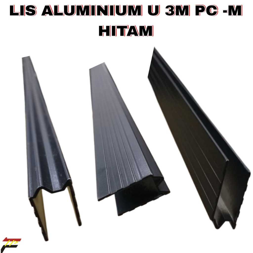 LIS ALUMINIUM U 3M PC - M HITAM