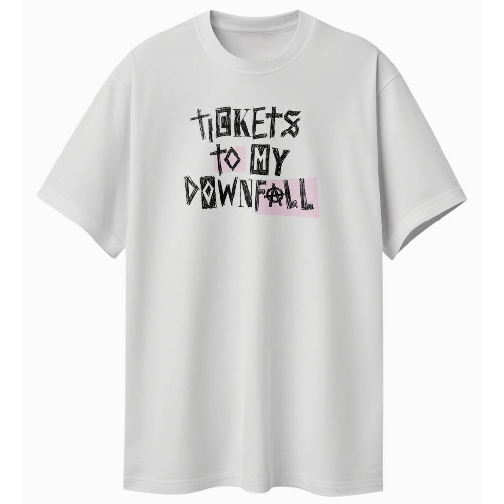 Machine Gun Kelly Tickets To My Downfall Tshirt Kaos Hitam Kaos Band Baju Musik HipHop Vintage Retro