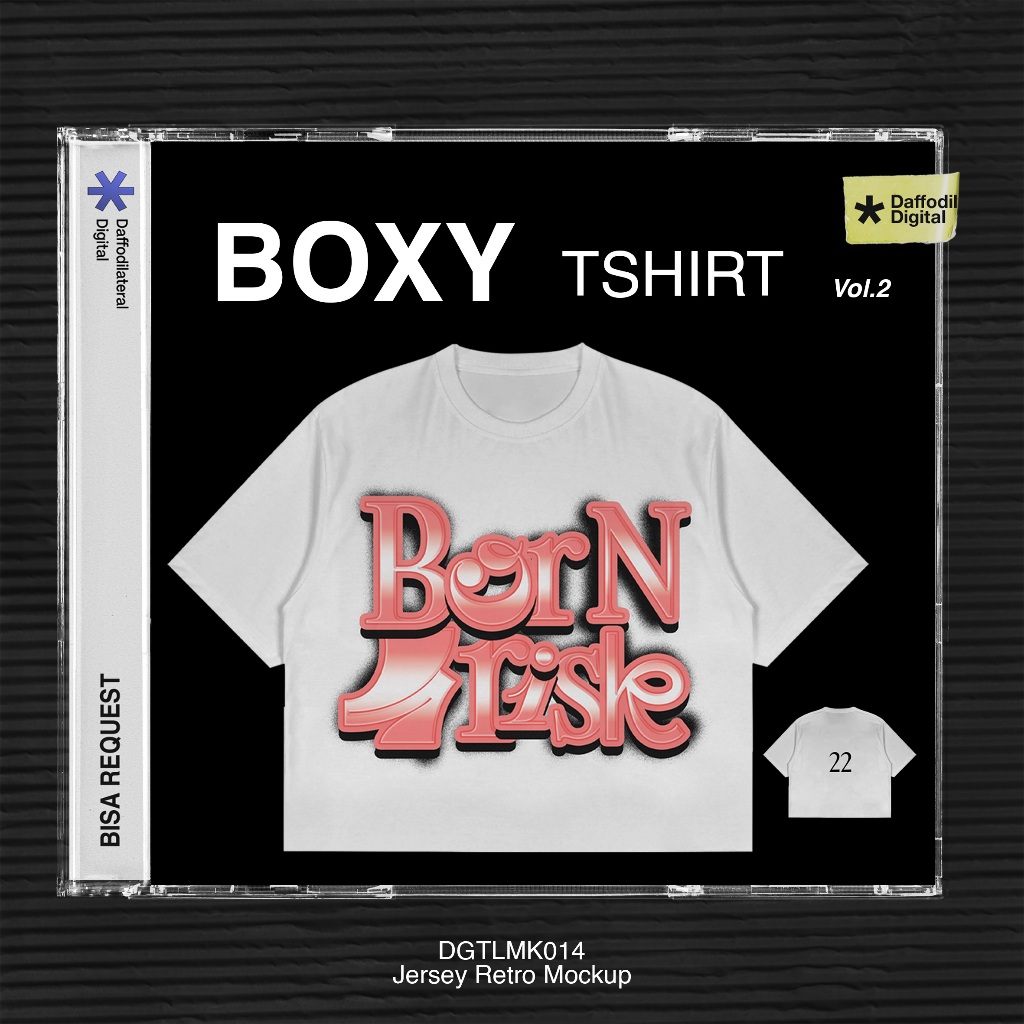 Mockup Premium Kaos Boxy Vol.2 HD | Boxy Tshirt Mockup Vol.2