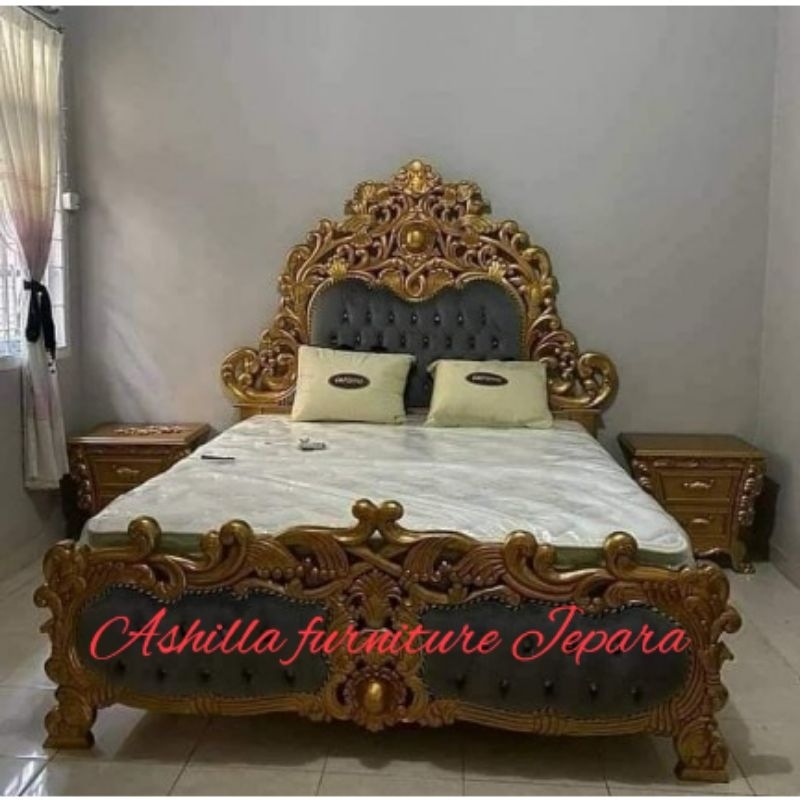 dipan ukiran Jepara.tempat tidur ukir.tempat tidur kayu jati tempat tidur klasik.tempat tidur.dipan 