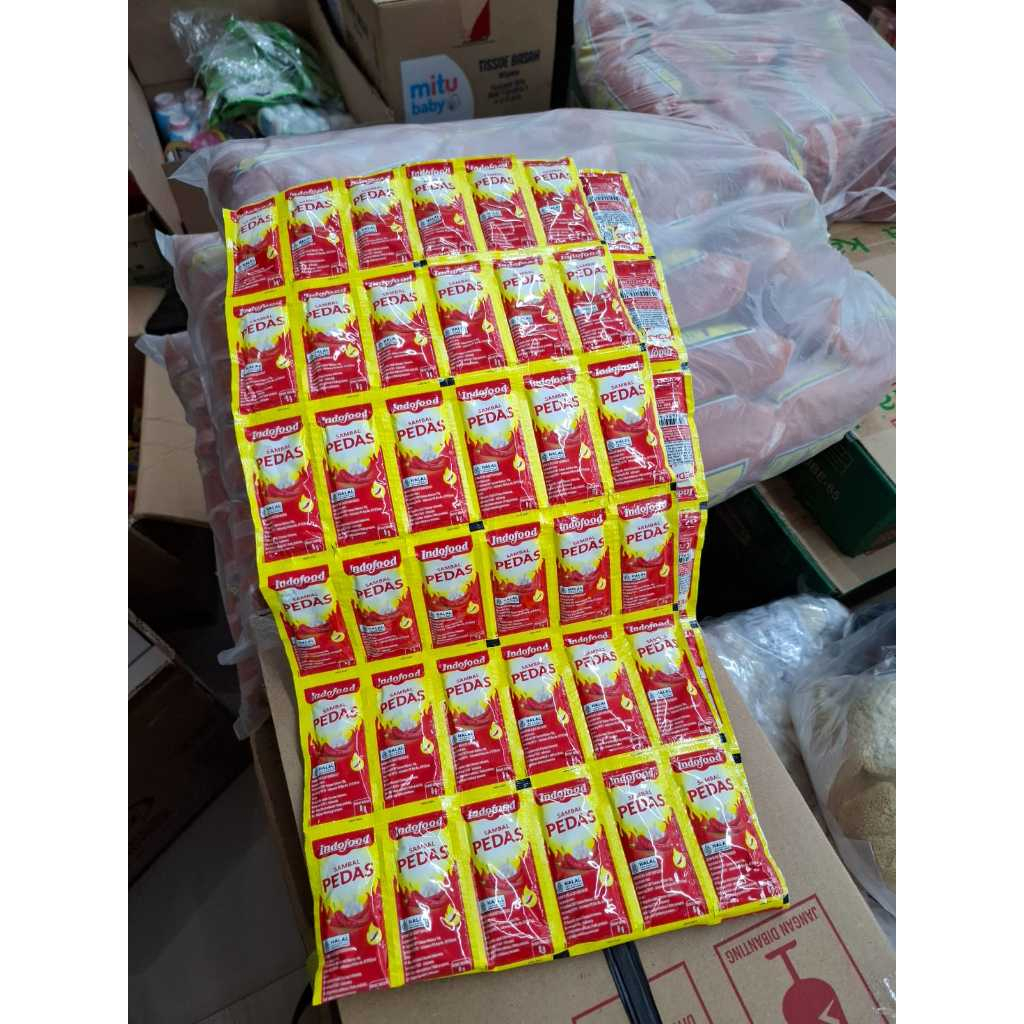 

PROMO Isi 36 Pcs Saus Sambal Pedas Indofood Sachet 8gr