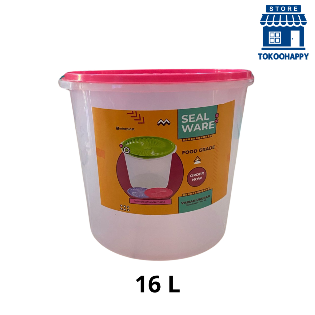 Toples Peyek 16L Interplast/Toples Makanan/Toples Plastik