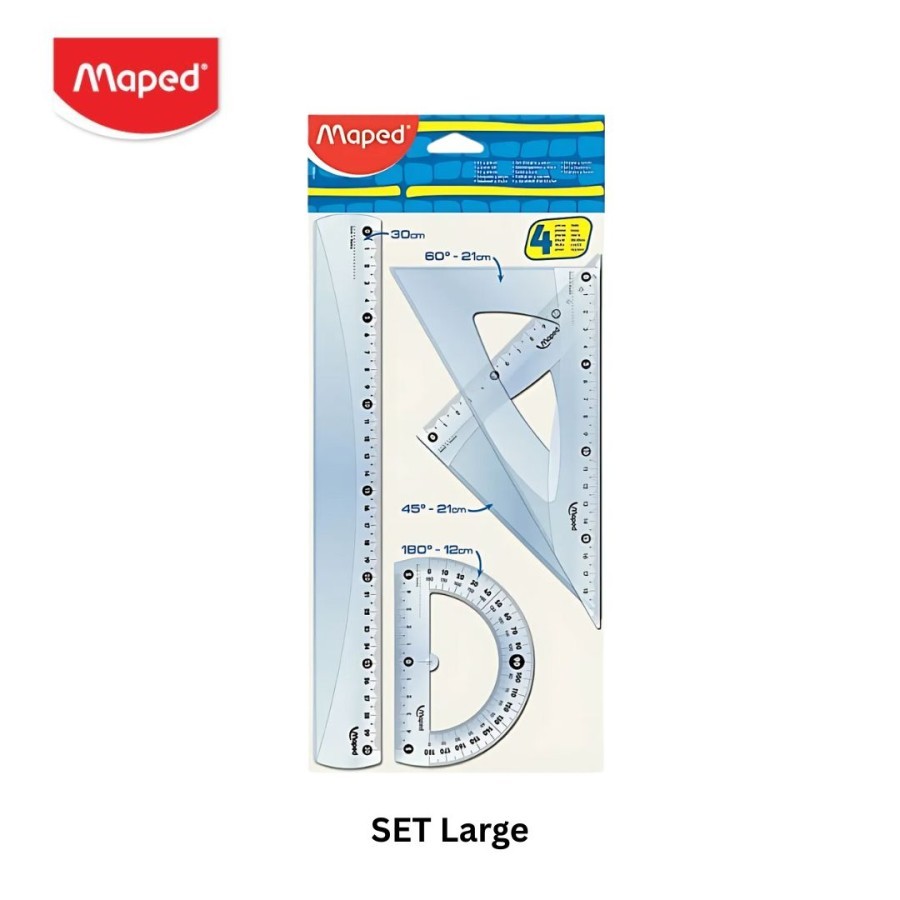 

Penggaris Maped Ruler Essentials Large Set 4 Pcs 242830 Mistar
