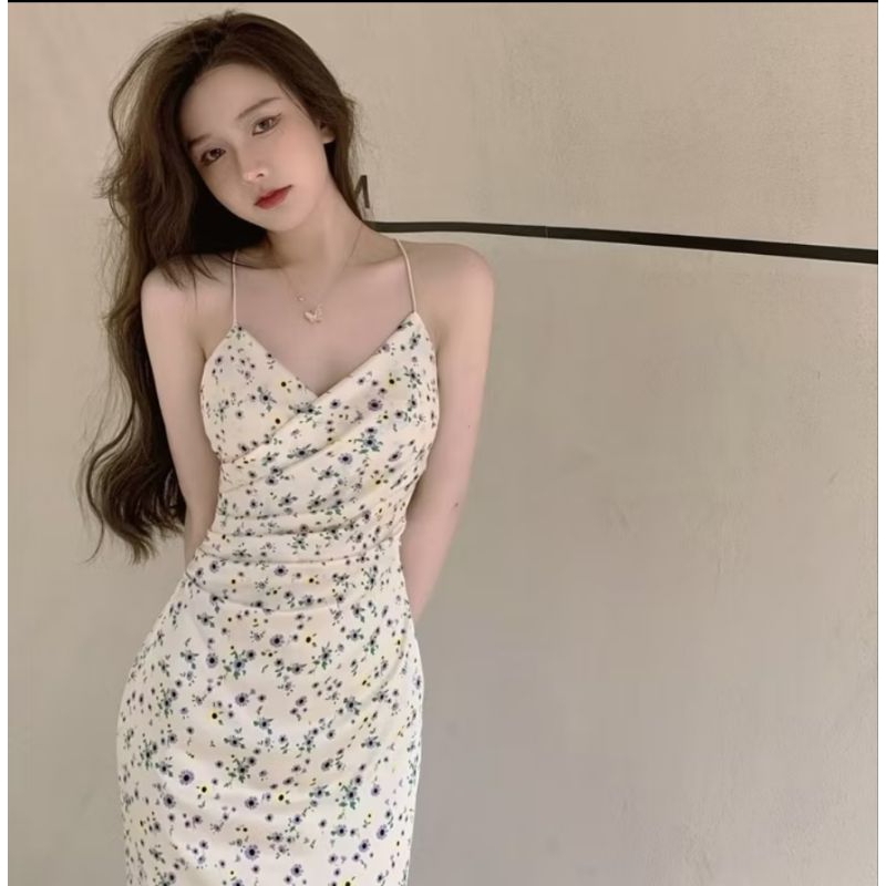 Long Dress tali spaghetti