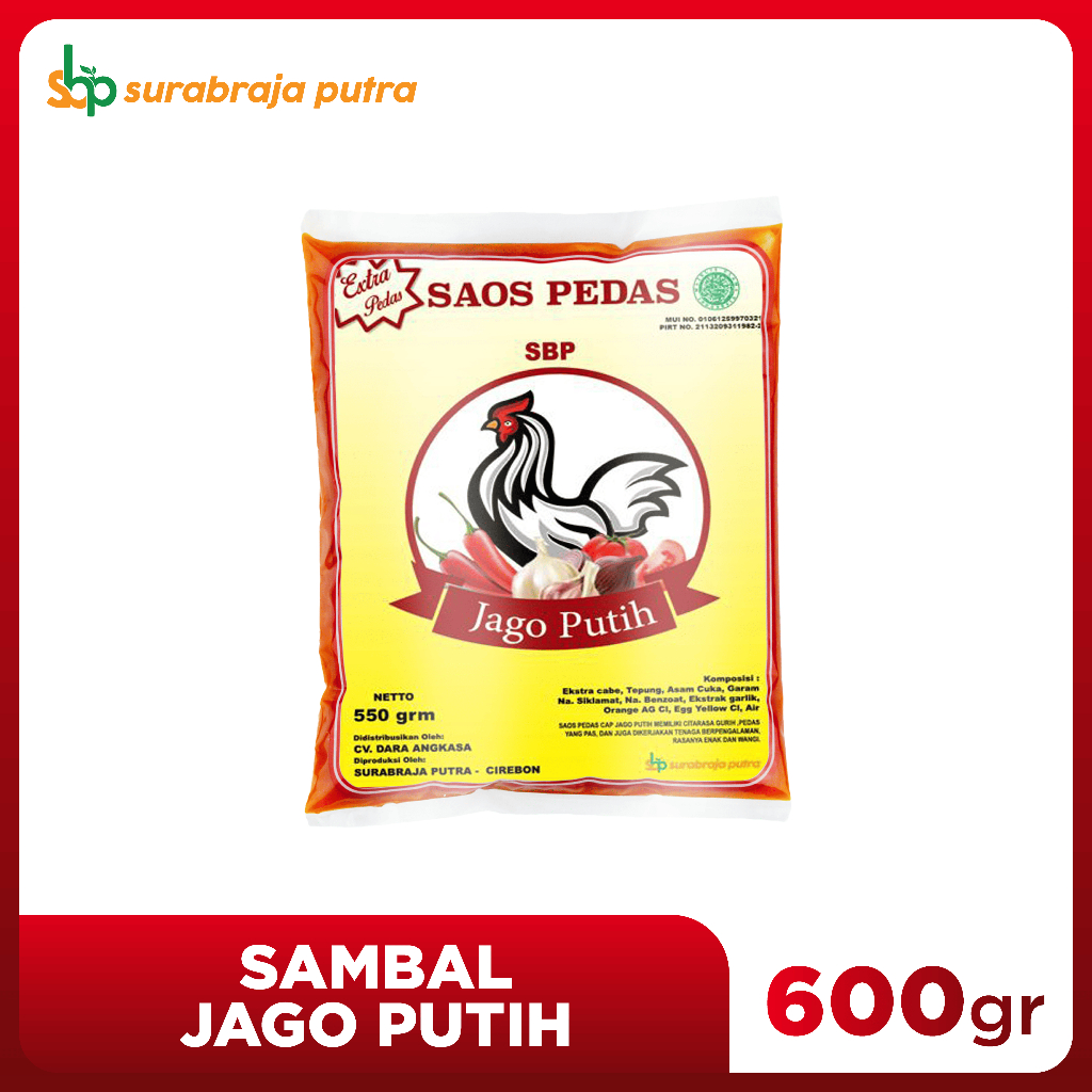 

Saos Pedas Jago Putih per pcs