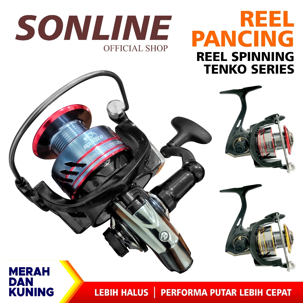 SONLINE Reel Pancing Tenko Spinning Katrol Kerekan Aluminium Reel Fishing