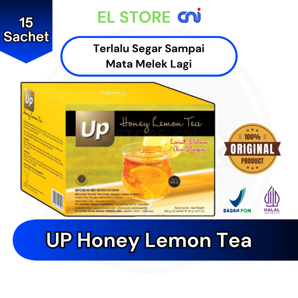 

CNI Up Honey Lemon Tea 15 Sachet Teh Segar Untuk Daya Tahan Tubuh dan Stamina