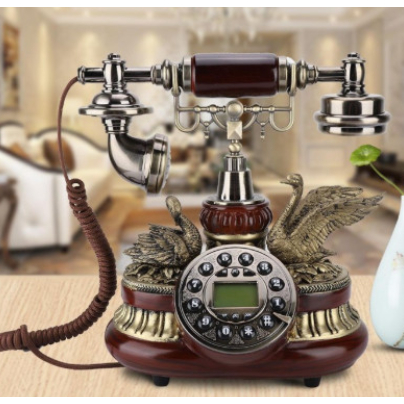 FDA TOP Telepon Putar Otomatis Retro Vintage Antik untuk Rumah Kantor