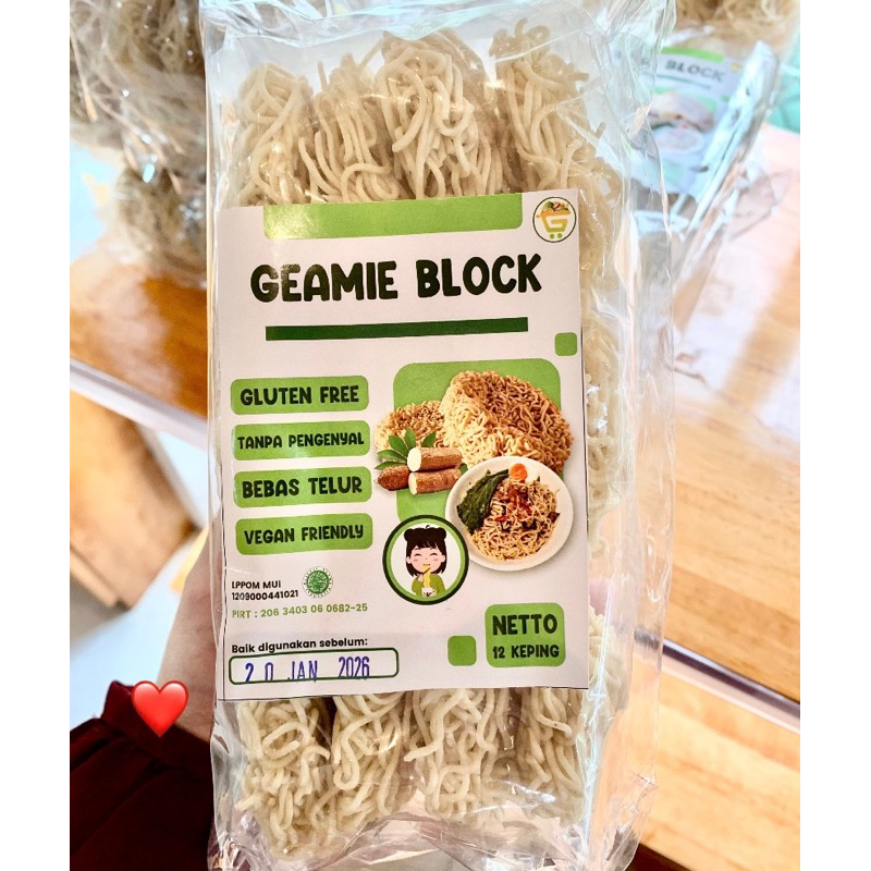 

Mie Kering Block Non Bumbu Gluten-Free Egg-Free Vegan | Geamie