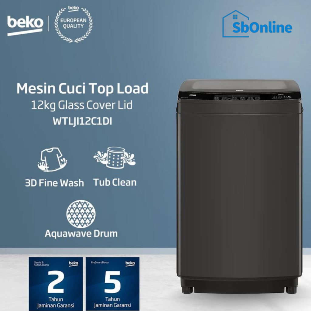 Beko WTLJI12C1DI Mesin Cuci Top Loading