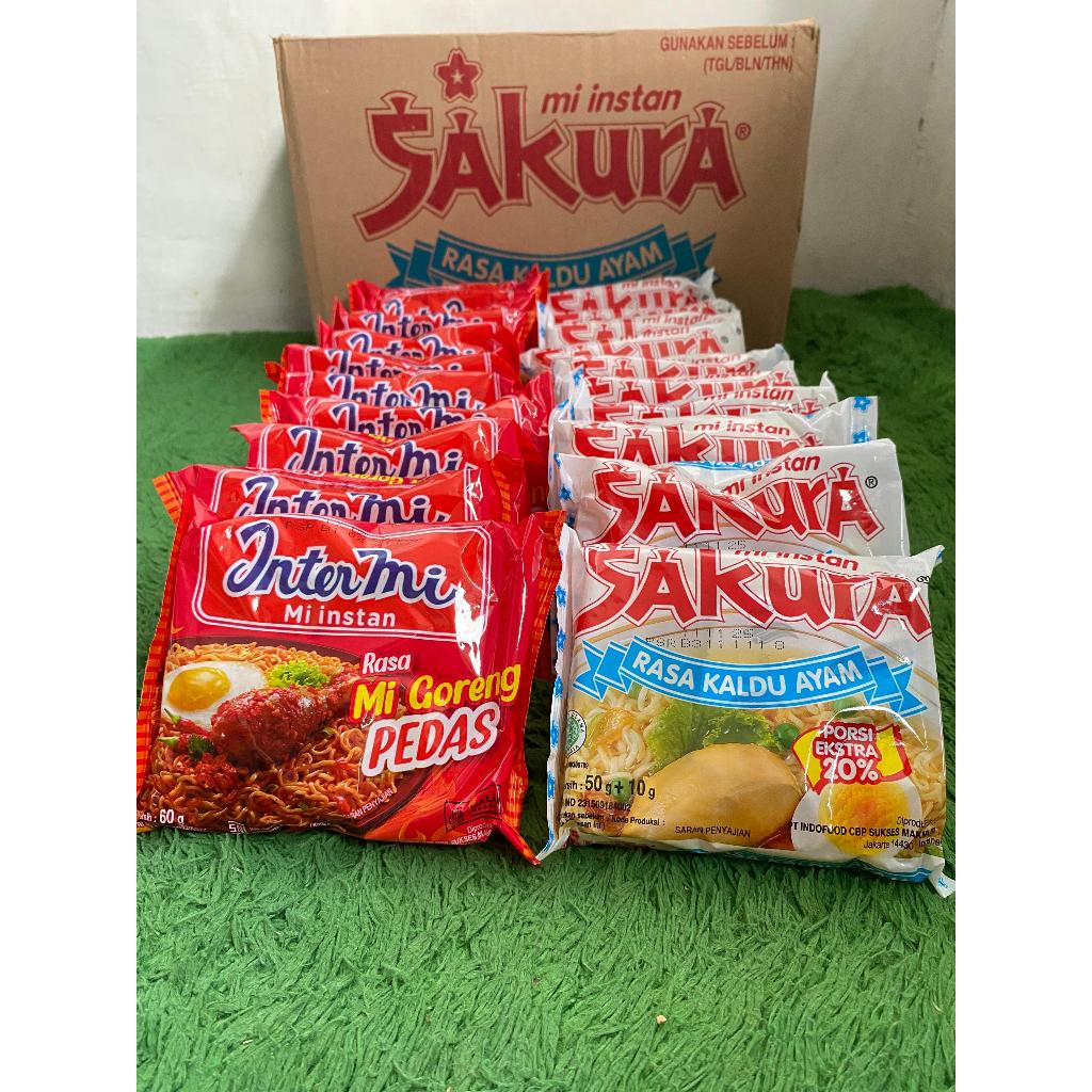 

PAKET HEMAT INTERMI PEDAS MIX MIE SAKURA KADLU AYAM [1DUS ISI 20PCS]
