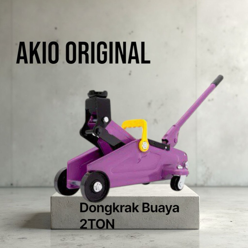 Dongkrak Buaya 2 Ton Roda Ban Mobil Merk AKIO Original Trolley Jack