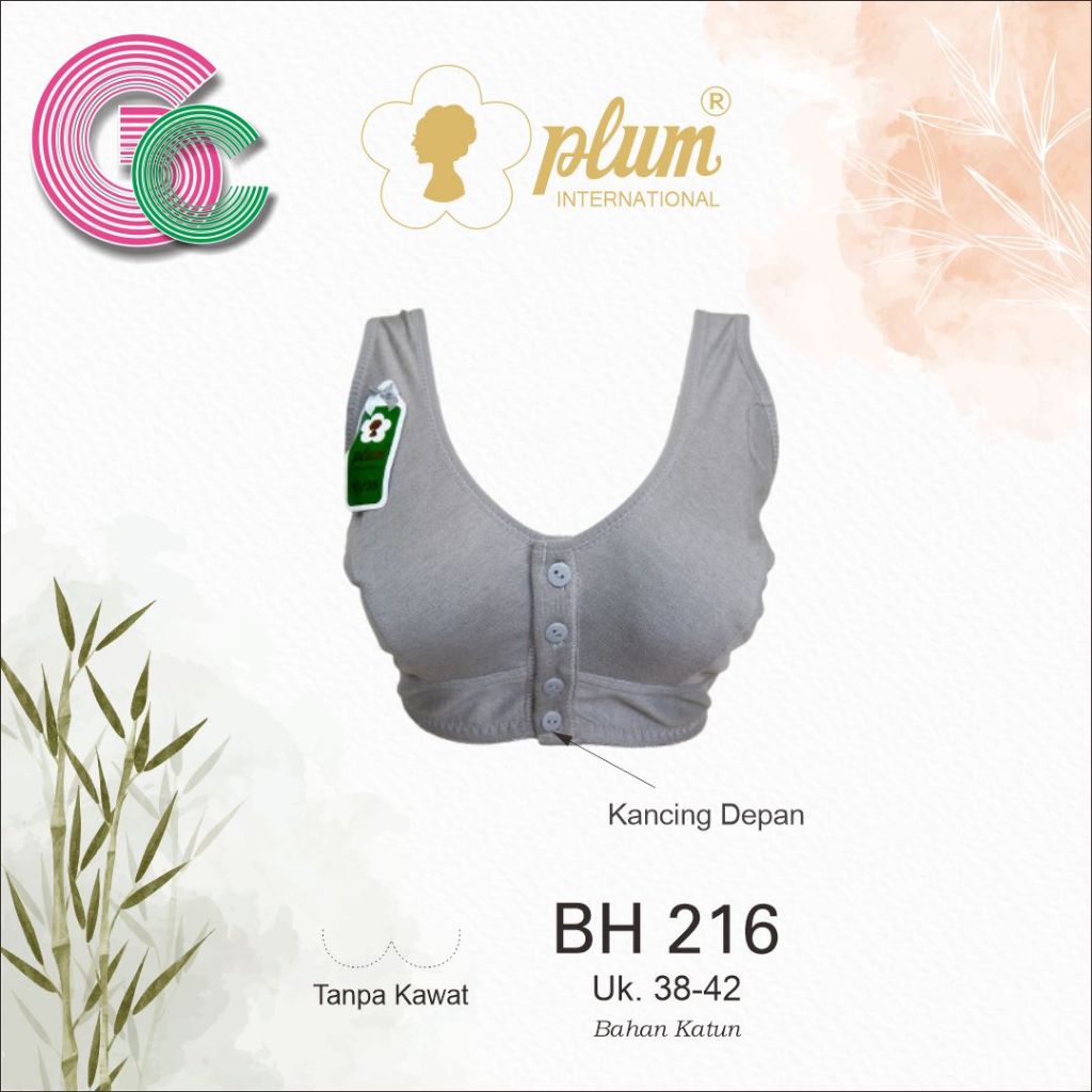 BH PLUM 216 BRA DEWASA KANCING DEPAN