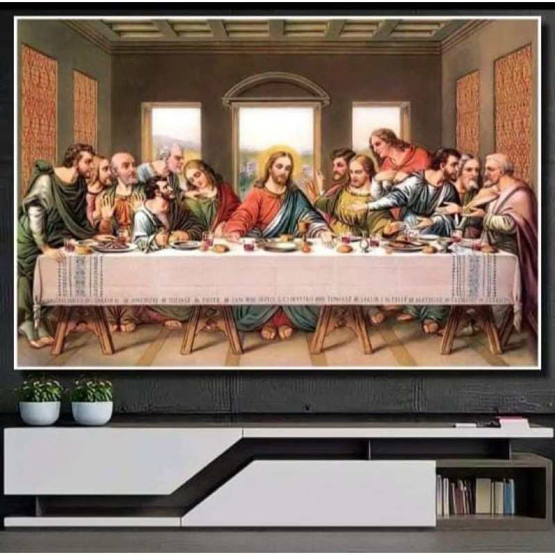 lukisan  Kanvas Yesus plus frame