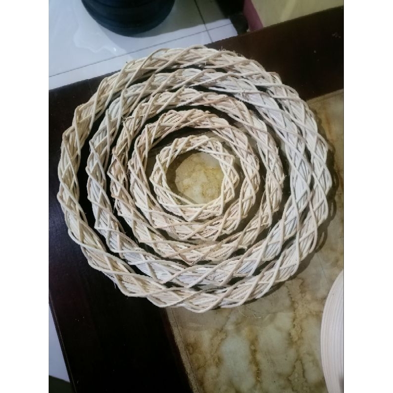 ring rotan dekorasi 15 cm 50pcs