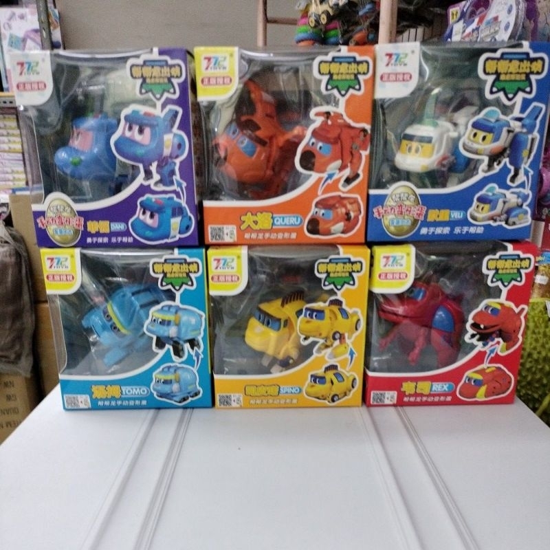 772A-8 - Mainan Gogo Dino Bisa Berubah Rex Veli Queru Spino Tomo Dani