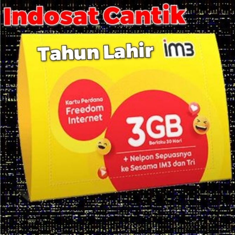 Nomer Cantik Indosat Ooredoo seri Tahun Lahir rapih