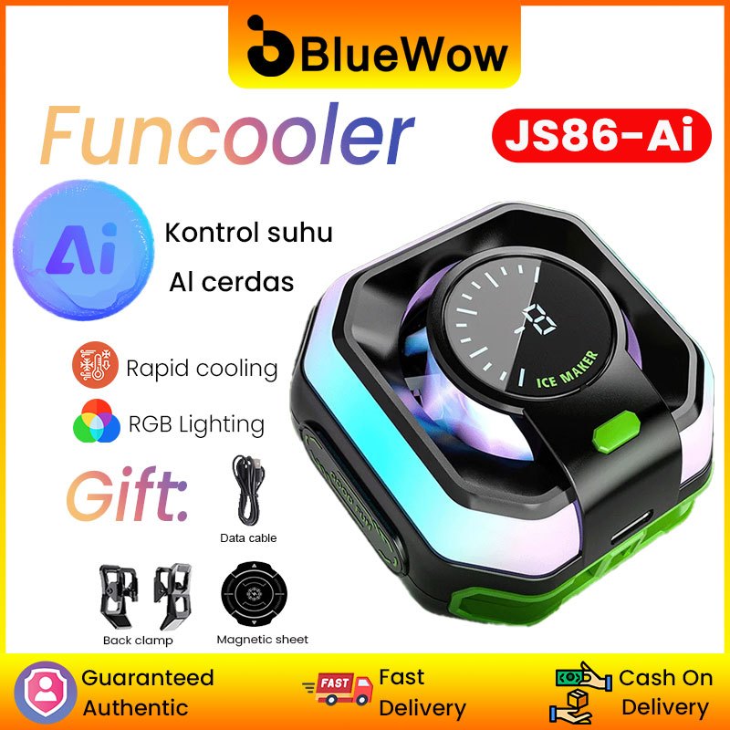 BlueWow Ai Funcooler JS86 Fan Cooler HP Pendingin HP Tablet Cooling Fan