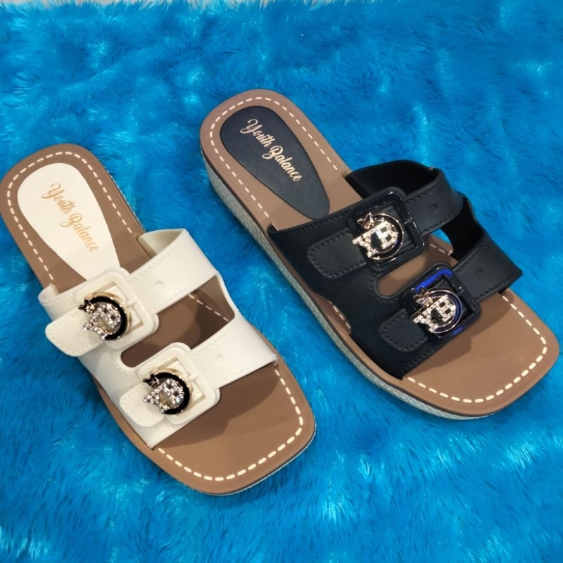 Sandal Slop Wanita YOUTH BALANCE Sandal Slop Tebal  Hak 4cm