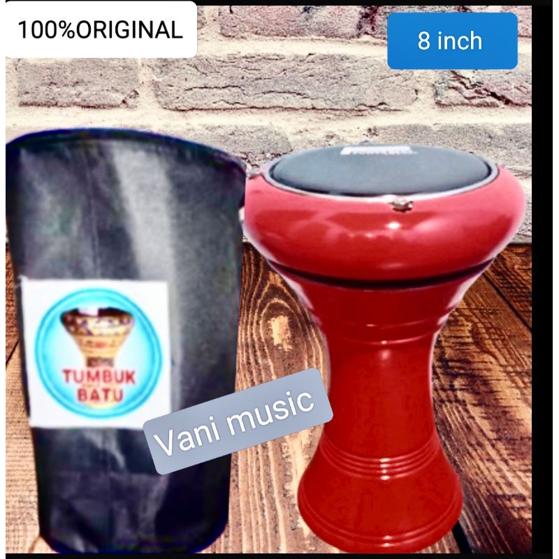 darbuka 8 inch polos marun
