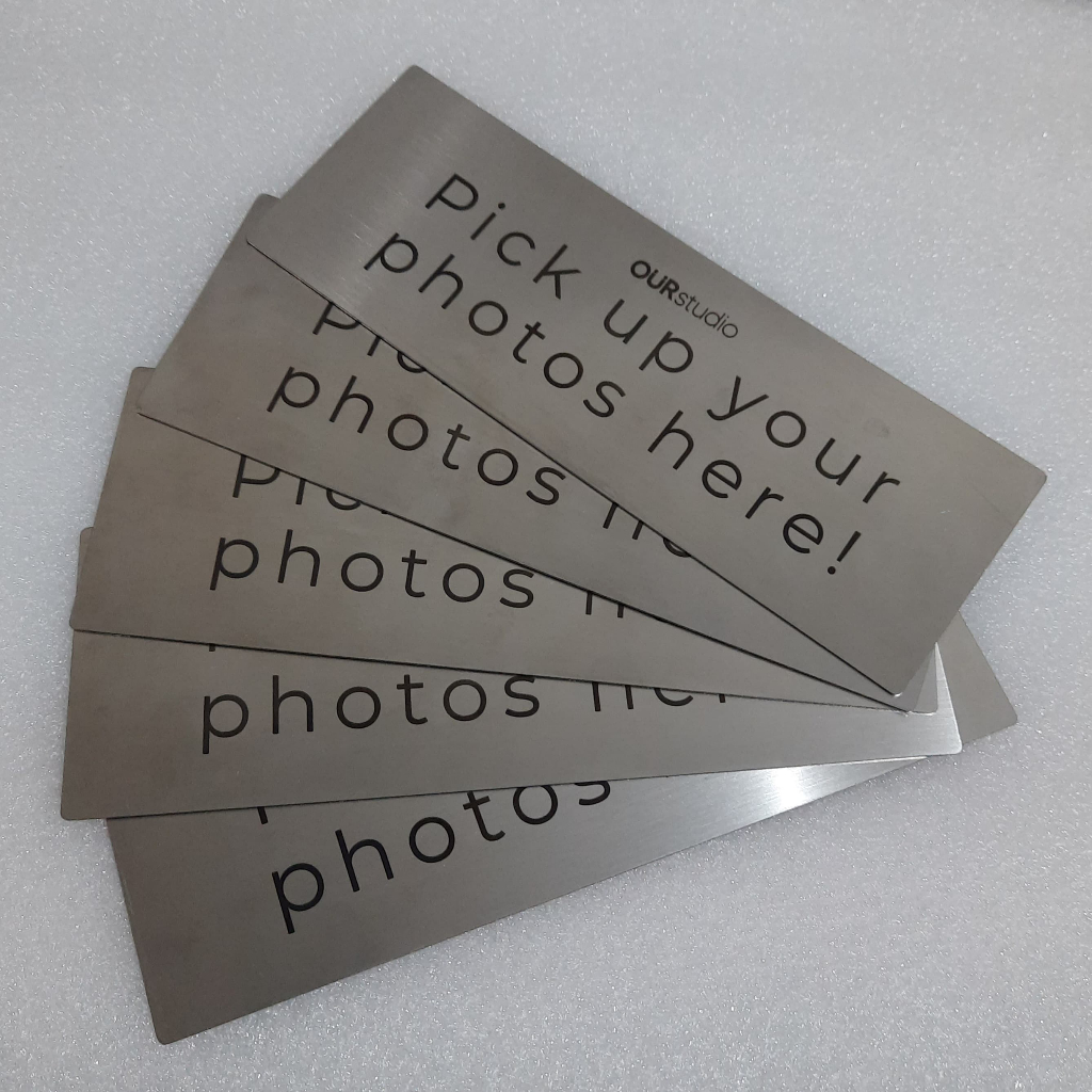

Plat Stenlis Stainless Grafir Laser Marking Custom by Request