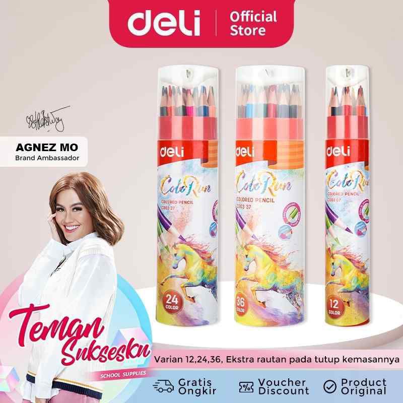 

Deli Pensil Warna 12/24/36 Warna dengan Bonus Rautan Pensil pada box EC00307