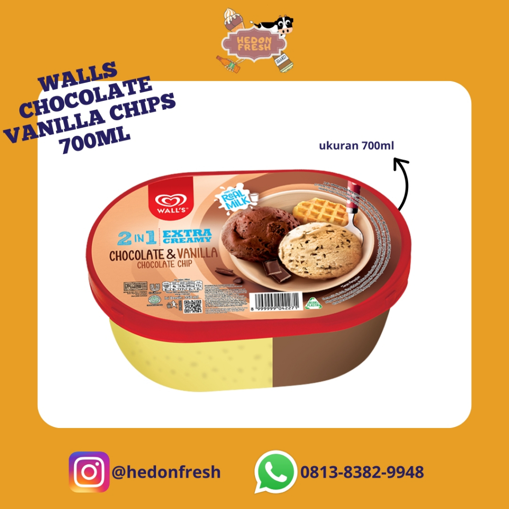 

Ice Cream Walls Vanilla Chocolate Chip 700 ML