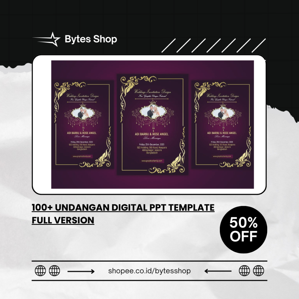 100+ Undangan Digital PPT Template & Bonus