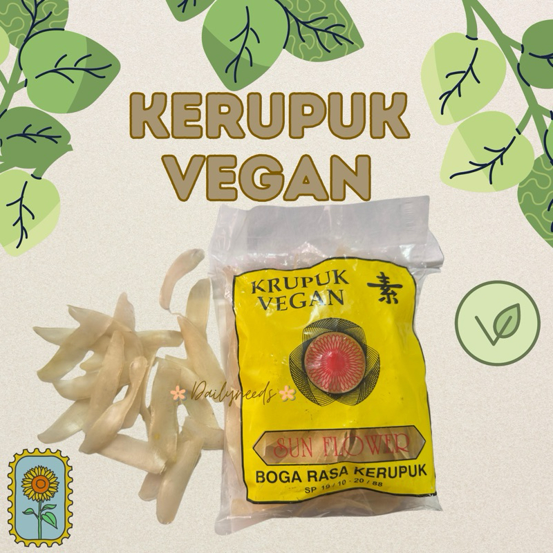 

KERUPUK VEGAN SUNFLOWER kerupuk sehat diet kerupuk vege mentah