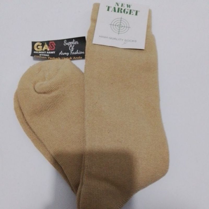 Kaos kaki kemhan Pns crem tan gurun pdl panjang tebal distro noer 890