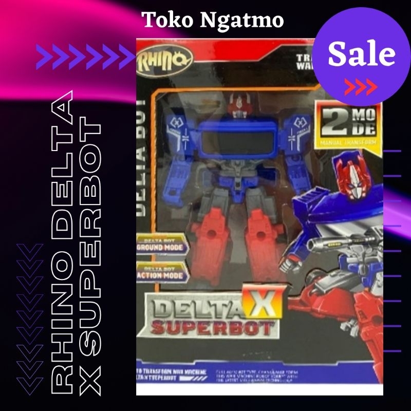 Rhino delta X Superbot mainan anak robot