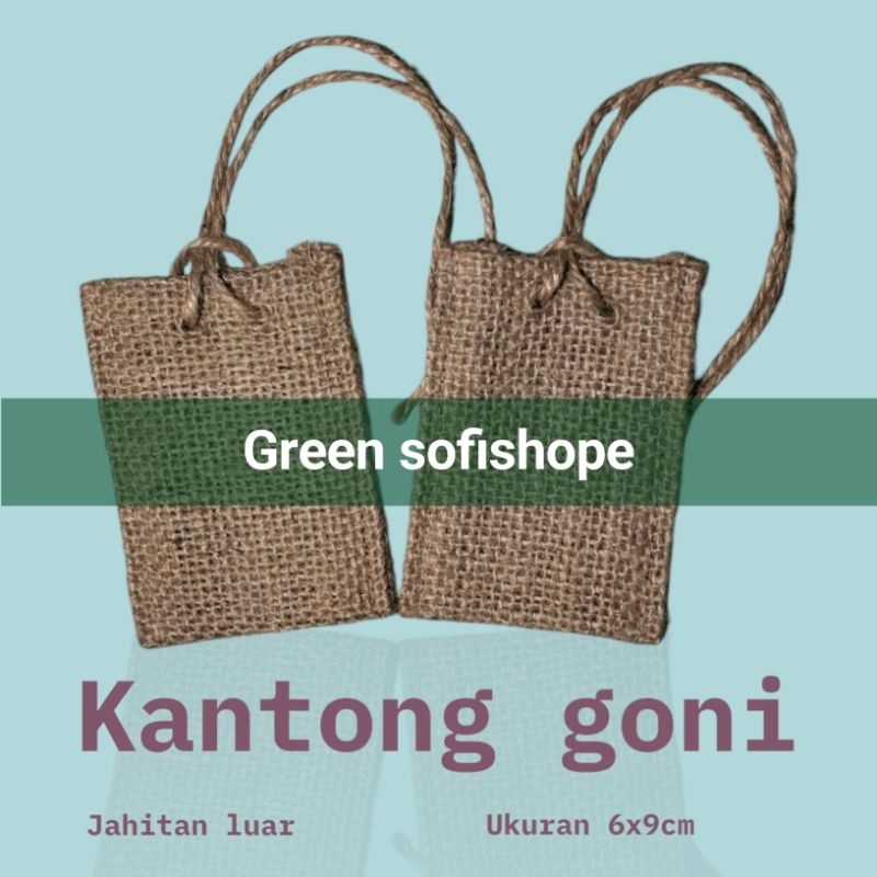 kantong goni ukuran 6x9cm/kantong souvernir/kantong parfum kopi/ jahitan luar