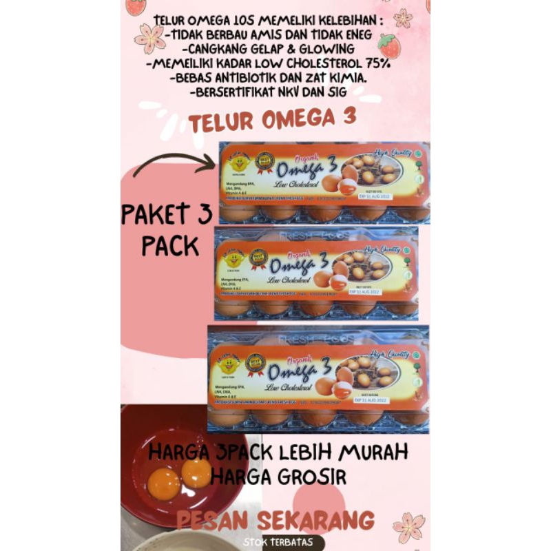 

PROMO TELUR OMEGA 3 3 PACK/30 BUTIR