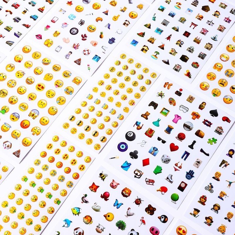 

[104 lembar] stiker emoji emoticon lucu gemes iPhone apple android hiasan buku tablet perlengkapan sekolah
