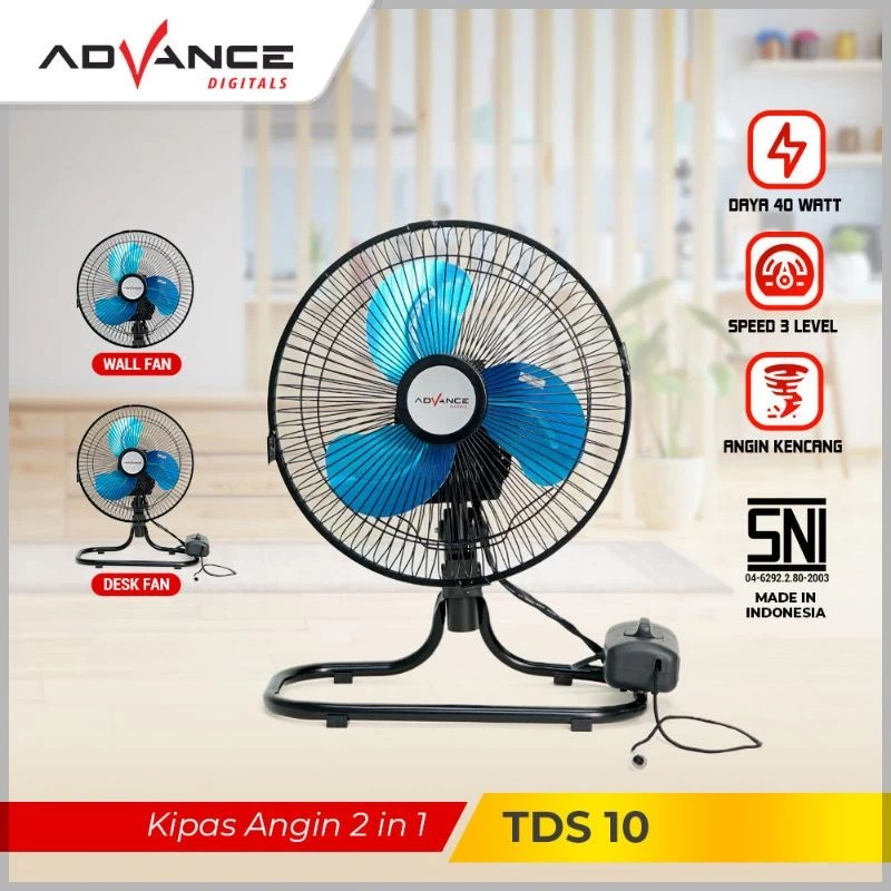 KIPAS ANGIN ADVANCE TDS-10 kipas angin duduk kipas angin meja kipas angin gantung kipas 2 fungsi