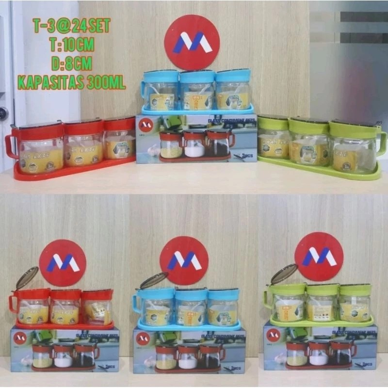 RAK BUMBU SET ISI 3PCS tempat bumbu dapur set isi 3 peralatan bumbu dapur set isi 3 wadah bumbu set