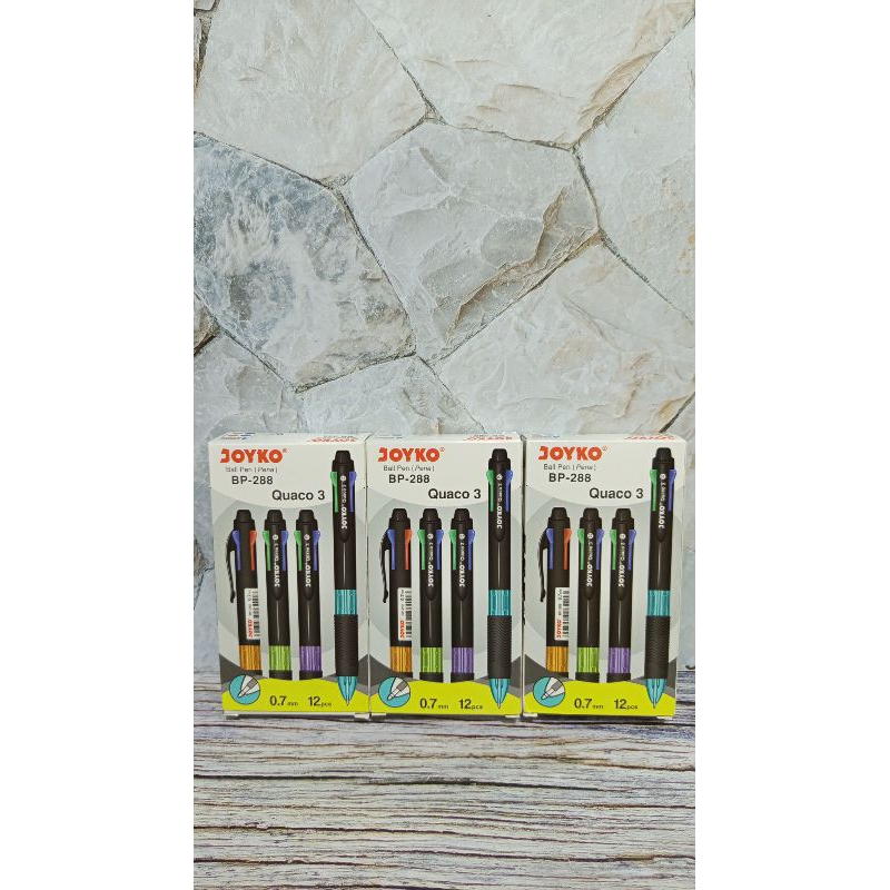 

Pulpen Cetek Joyko/Pulpen Ball Pen Cuaco 3 BP-288 0.7mm Isi 12 pcs