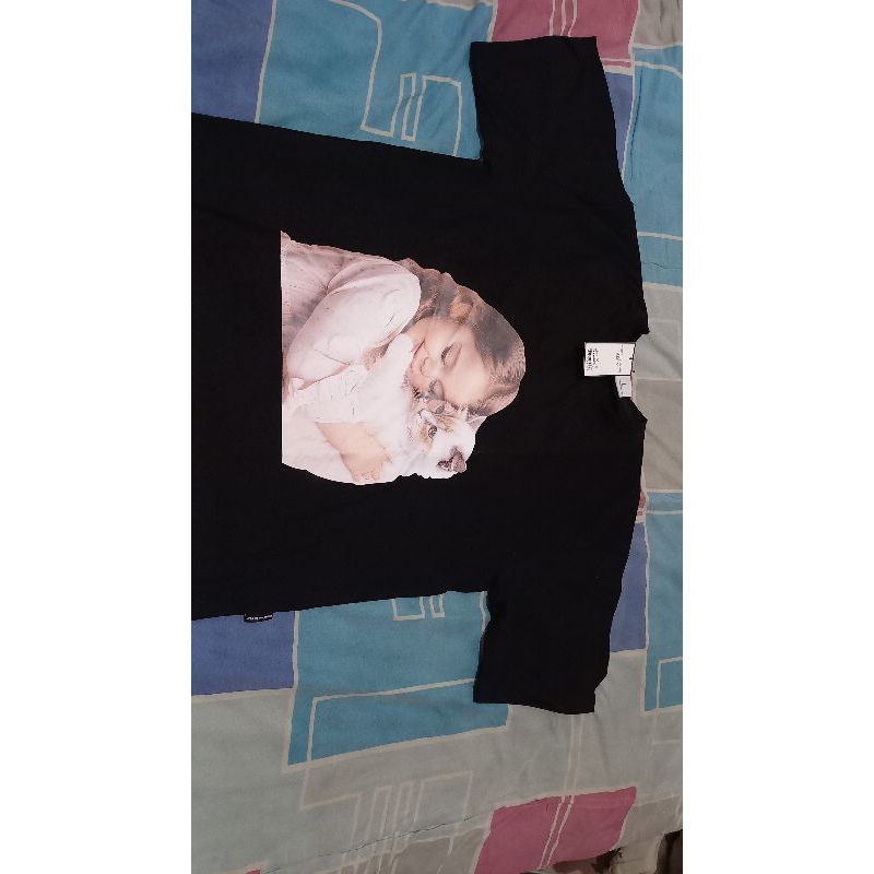 Acme De La Vie Baby Face Cat Hug Girl Tee Black Original