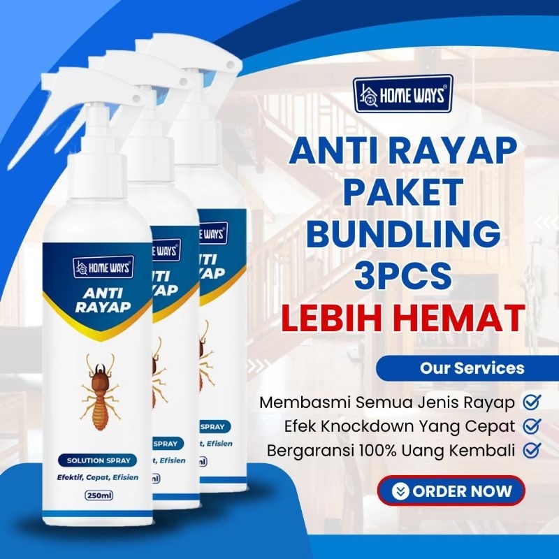 ANTI RAYAP SEMPROT SPRAY HOMEWAYS OBAT RAYAP KAYU PEMBASMI RAYAP AMPUH OBAT ANTI RAYAP SEMPROT
