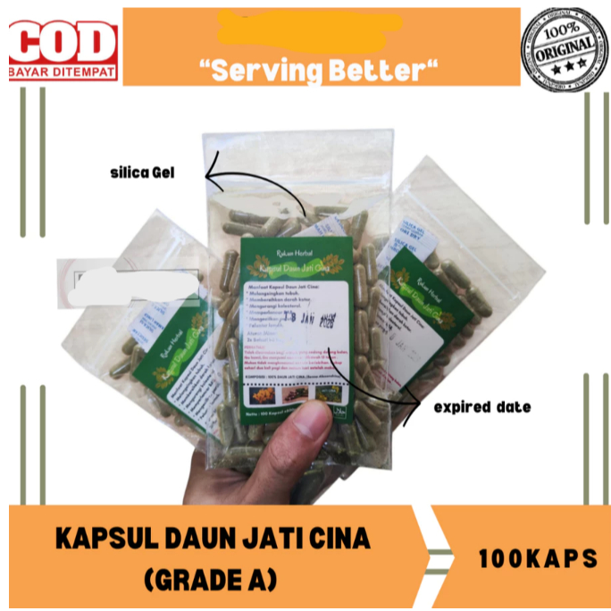 

Kapsul Daun Jati Cina isi 100 Kapsul / Obat pencahar alami dan membantu menurunkan berat badan