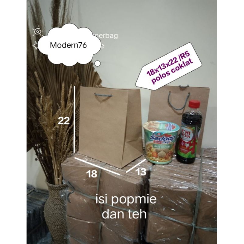 

Tas kertas paperbag tas songgongan ukuran R5 atau 18 x22x13 ketebalan 125gsm